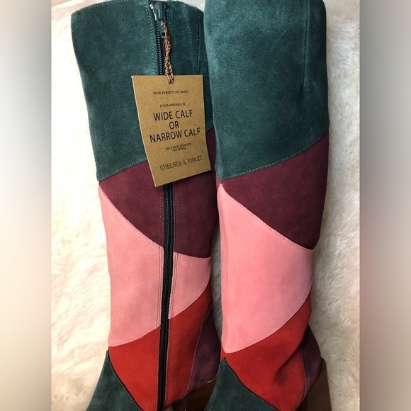 Chelsea & Violet Multicolor Heeled Boots size 7:5 NWT - Picture 9 of 16